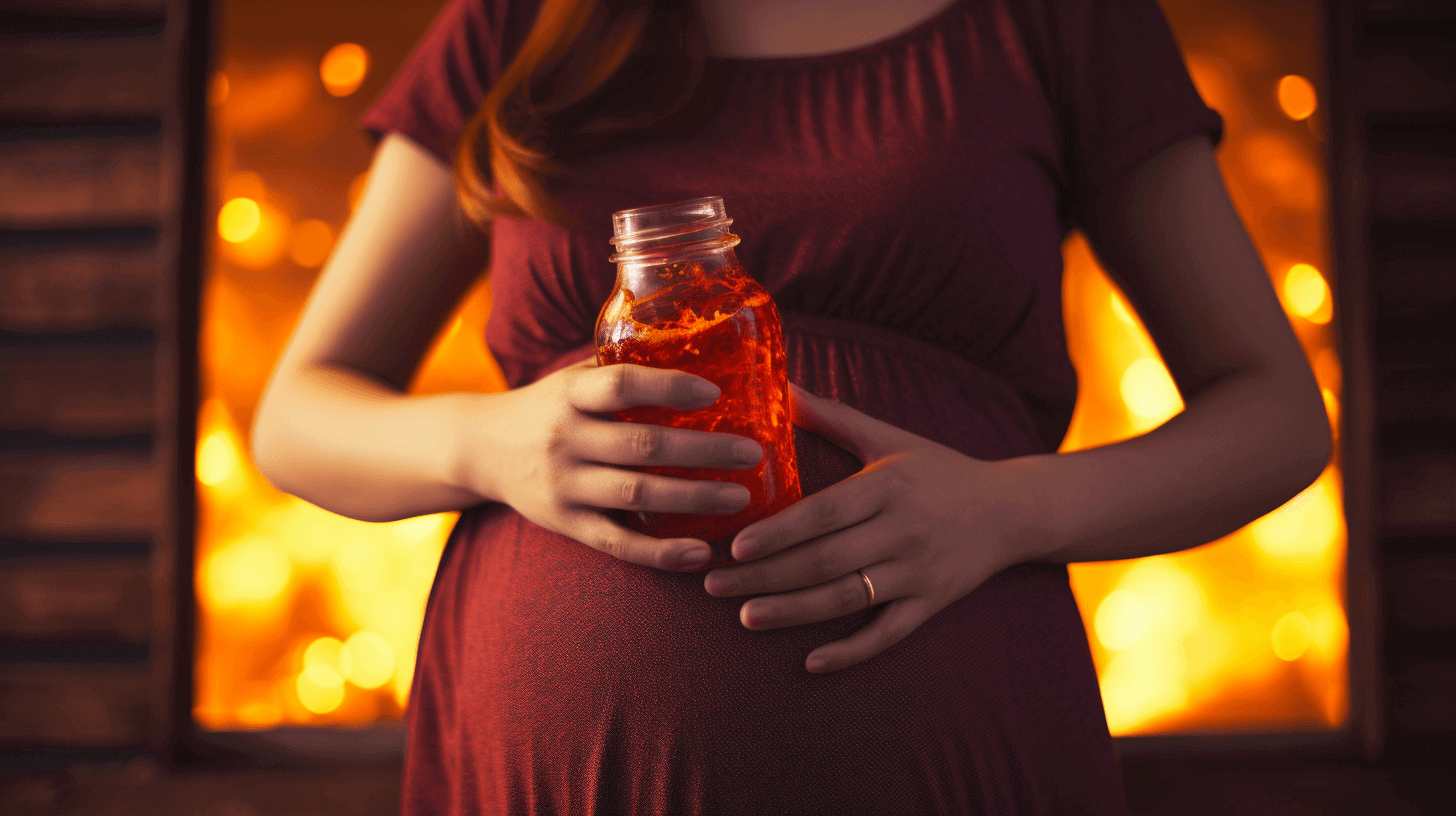A women with a drink to help with heartburn during pregnancy
